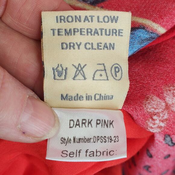 Dark Pink London ASOS Red Butterfly Print Women’s Dress Ruffled US SZ 6 EUC - Picture 15 of 16